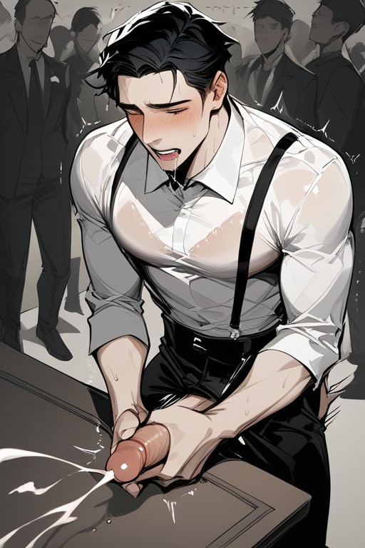 Mind Breaking, Cum Forcefully, Drooling AI Gay Porn