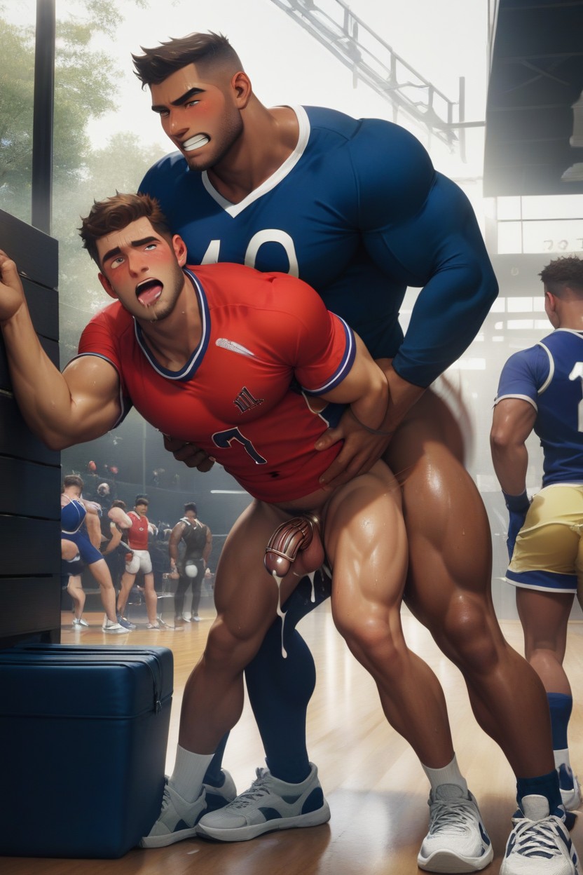 Standing Sex From Behind, Boyish Charm, Rough Sex AI Gay Porn