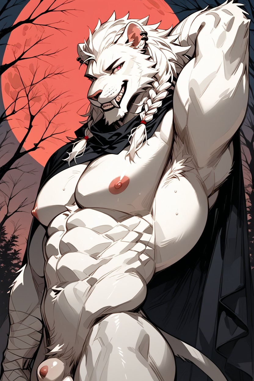 Looking At Viewer, Bandaged Hands, Gay Furry AI Porn