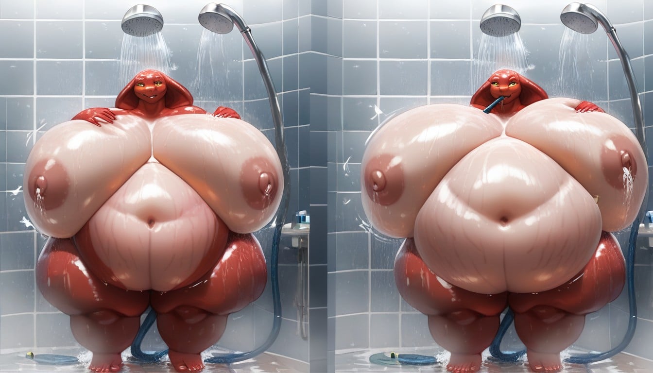 Huge Chest, Blubber, Fat Injection Into Ass Making It Twenty Times Bigger Than Her Body Furry IA