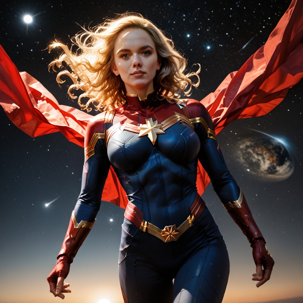 Captain Marvel Costume, Break, 20+ Hentai AI Porn