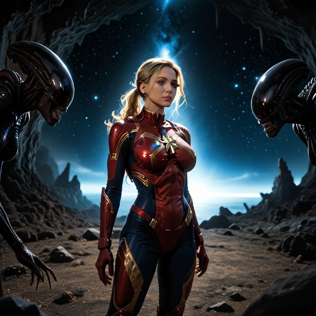 Large Rounded Breast, Cave, Cinematic Sci Fi Lighting Hentai AI Porn