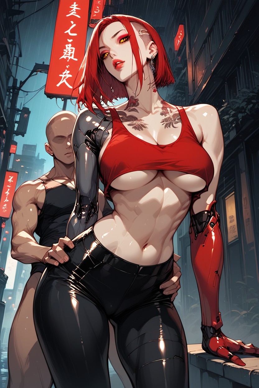 Rough Sex, Bobcut, Red Sclera Hentai AI Porn