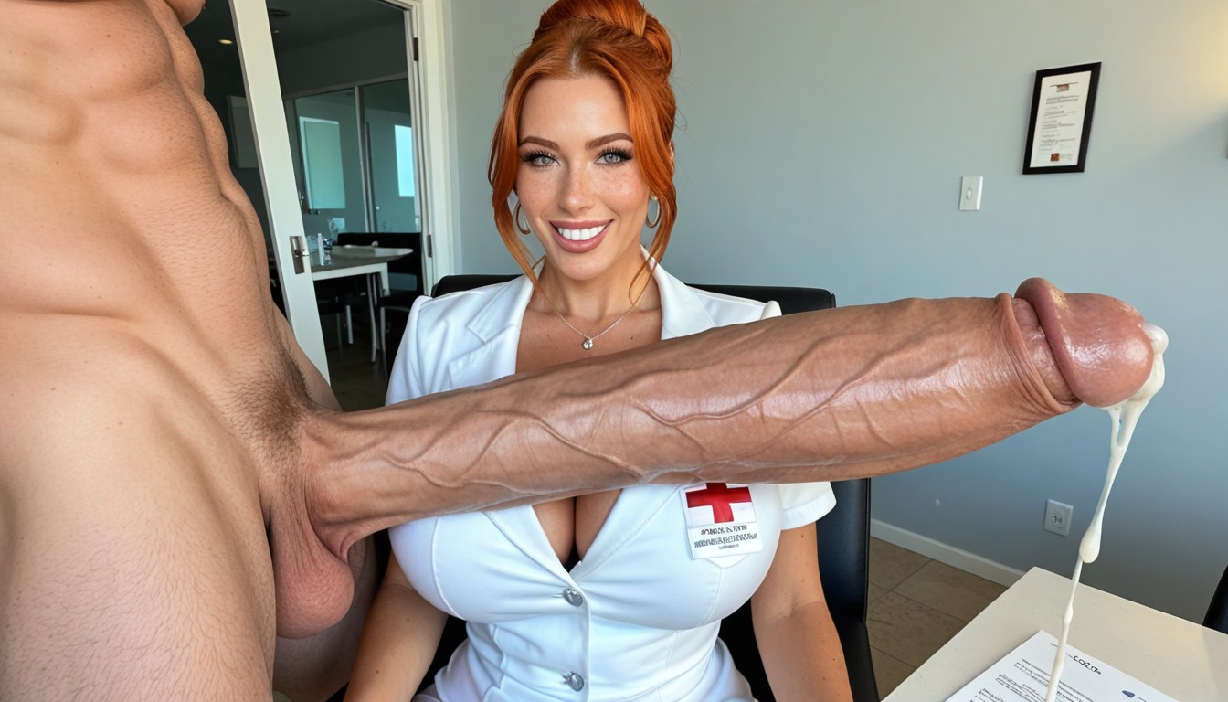 Cleavage, Mature, Ginger AI Porn