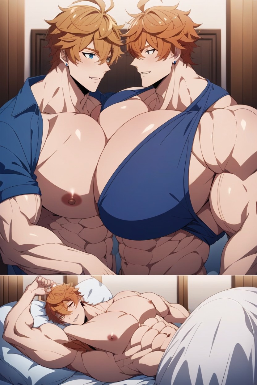 Multiple Views, 18+, Bed AI Gay Porn