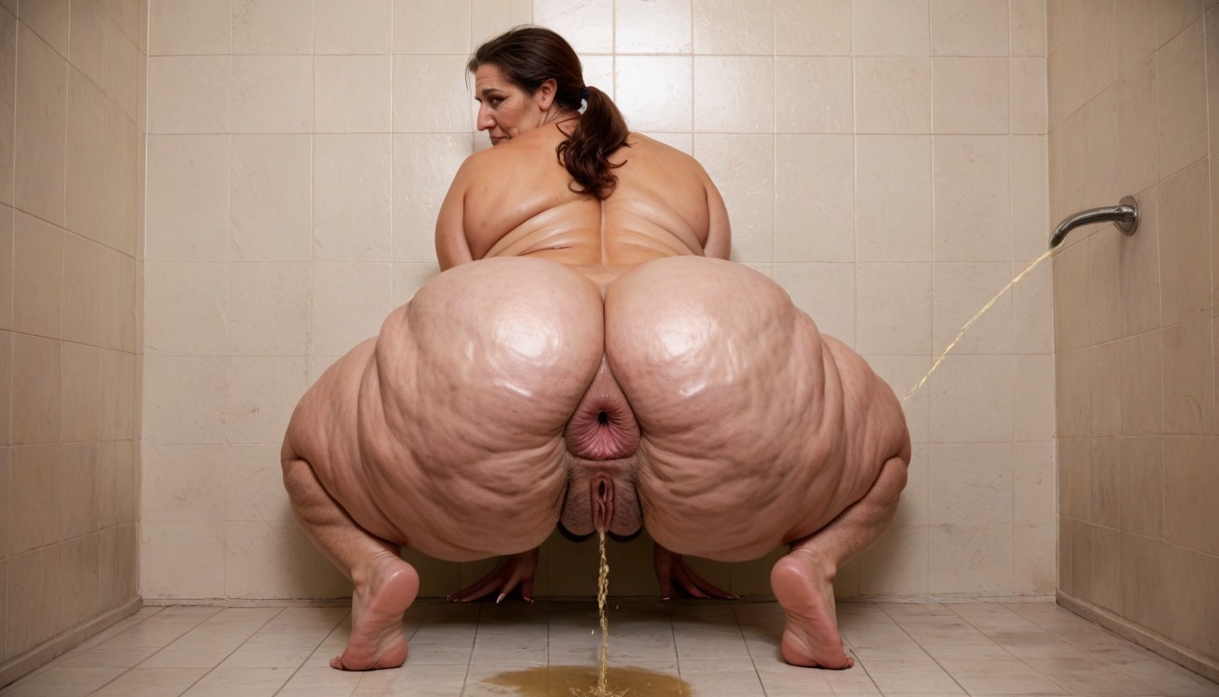 Gape Anus, Pissing, Saggy Tits BBW AI Porn