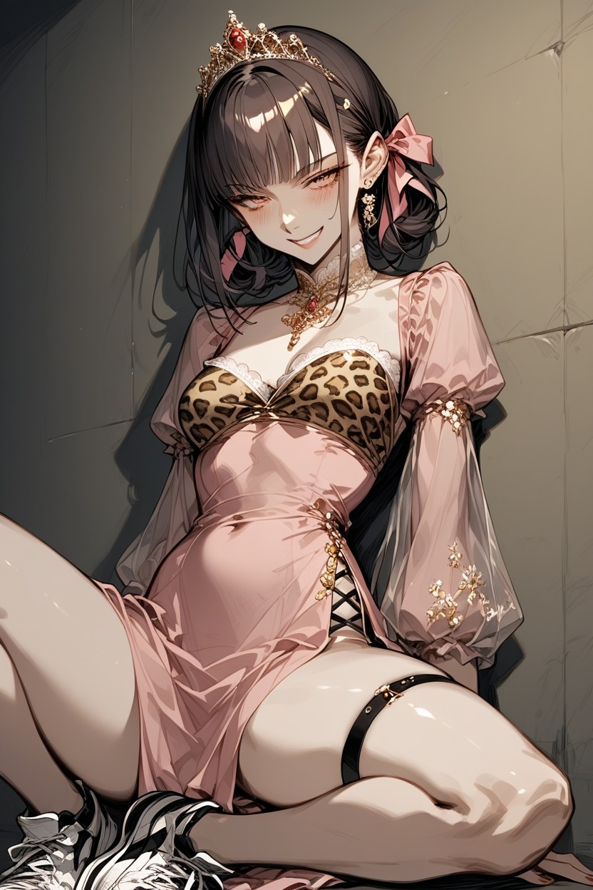 Jewelers Hair Ribbons, Stomachache Uncontrollably, Small Breasts Hentai AI Porn