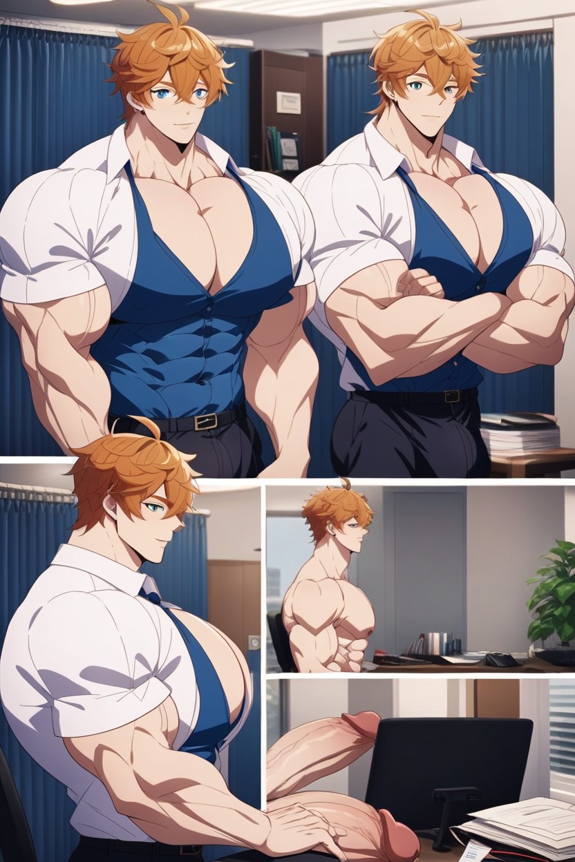 Massive Pecs, Enormous Cock, Massive Nipples AI Gay Porn