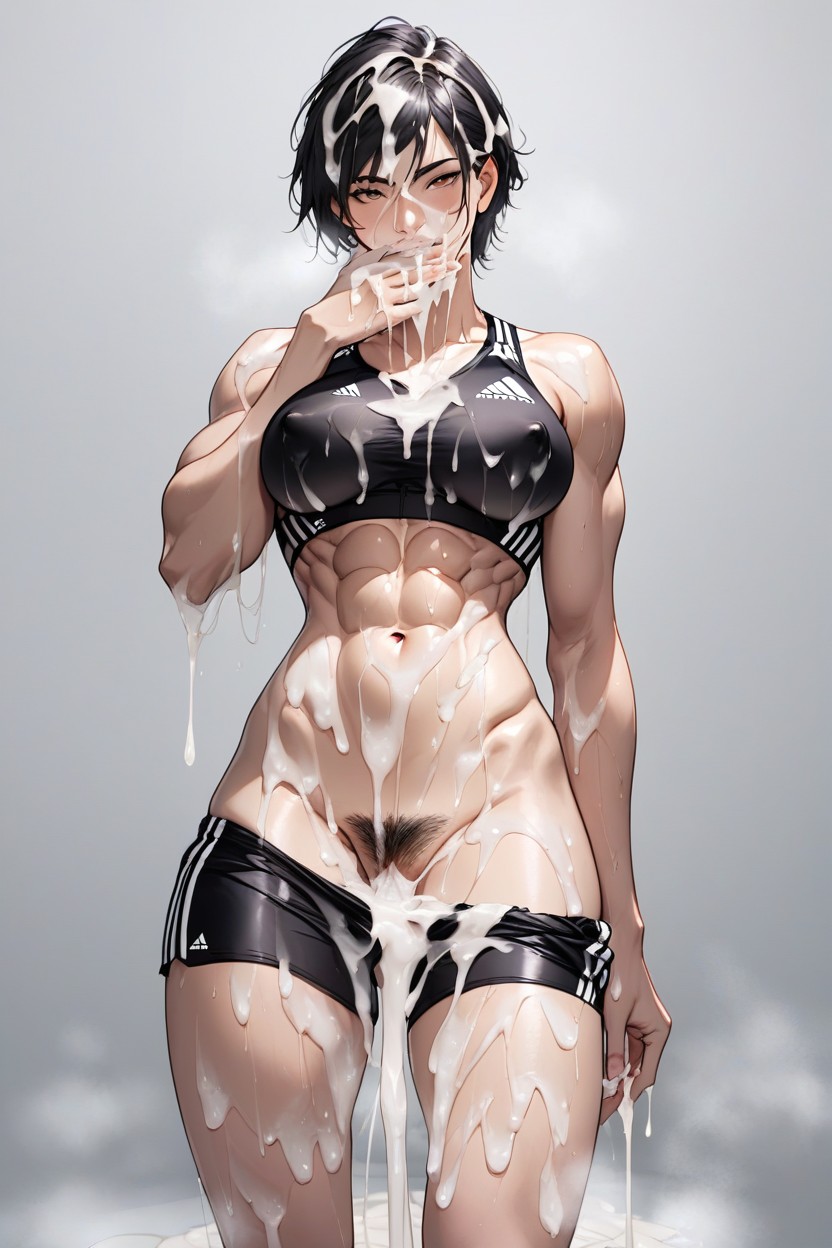 Squirt, Black Hair, Swallow AI Porn