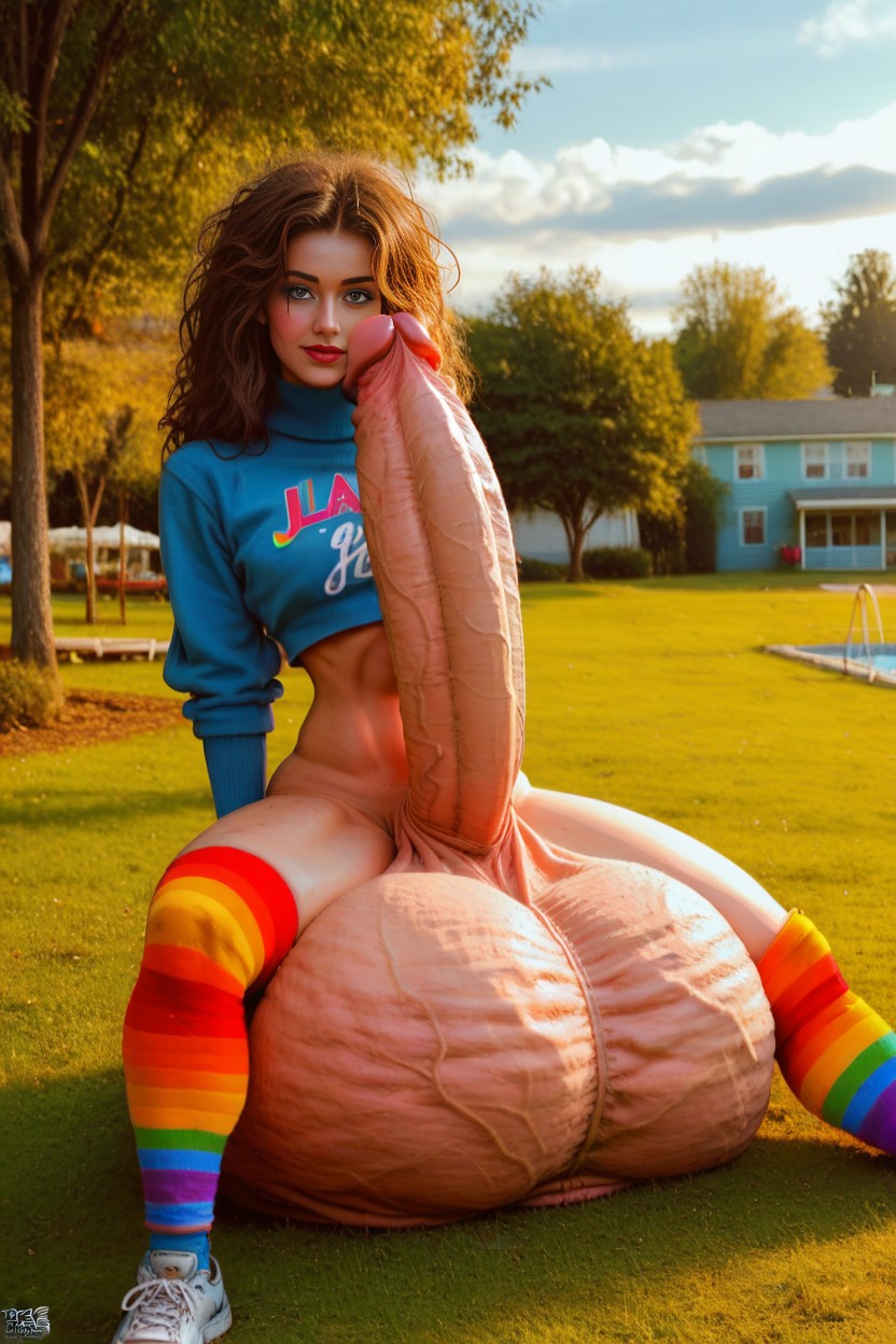 Blue Eyes, 18+, Hyper Cock Shemale AI Porn