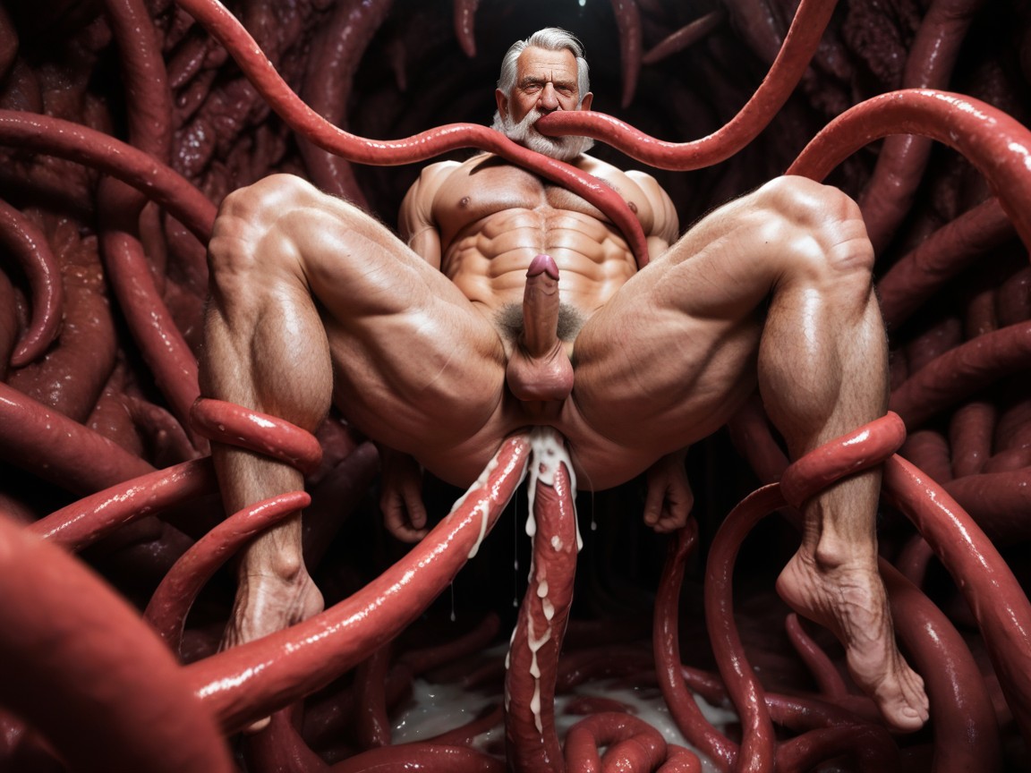 Full Body, Hrd, Grey Hair AI Gay Porn