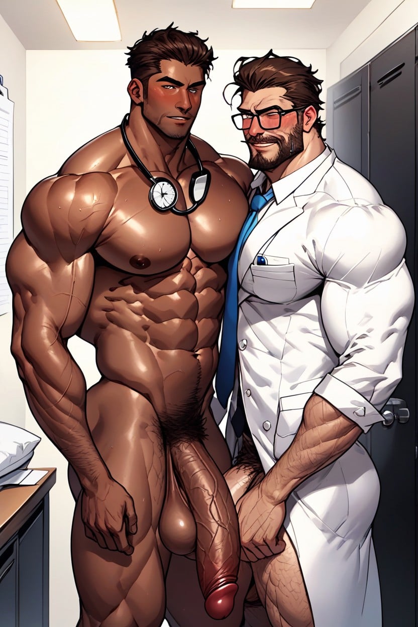 Naked, Oversized Muscles, Massive AI Gay Porn
