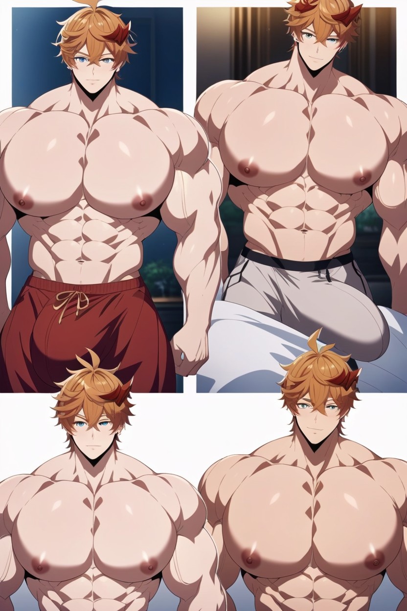Multiple Views, Ginger Hair, Clean Shaved Body AI Gay Porn
