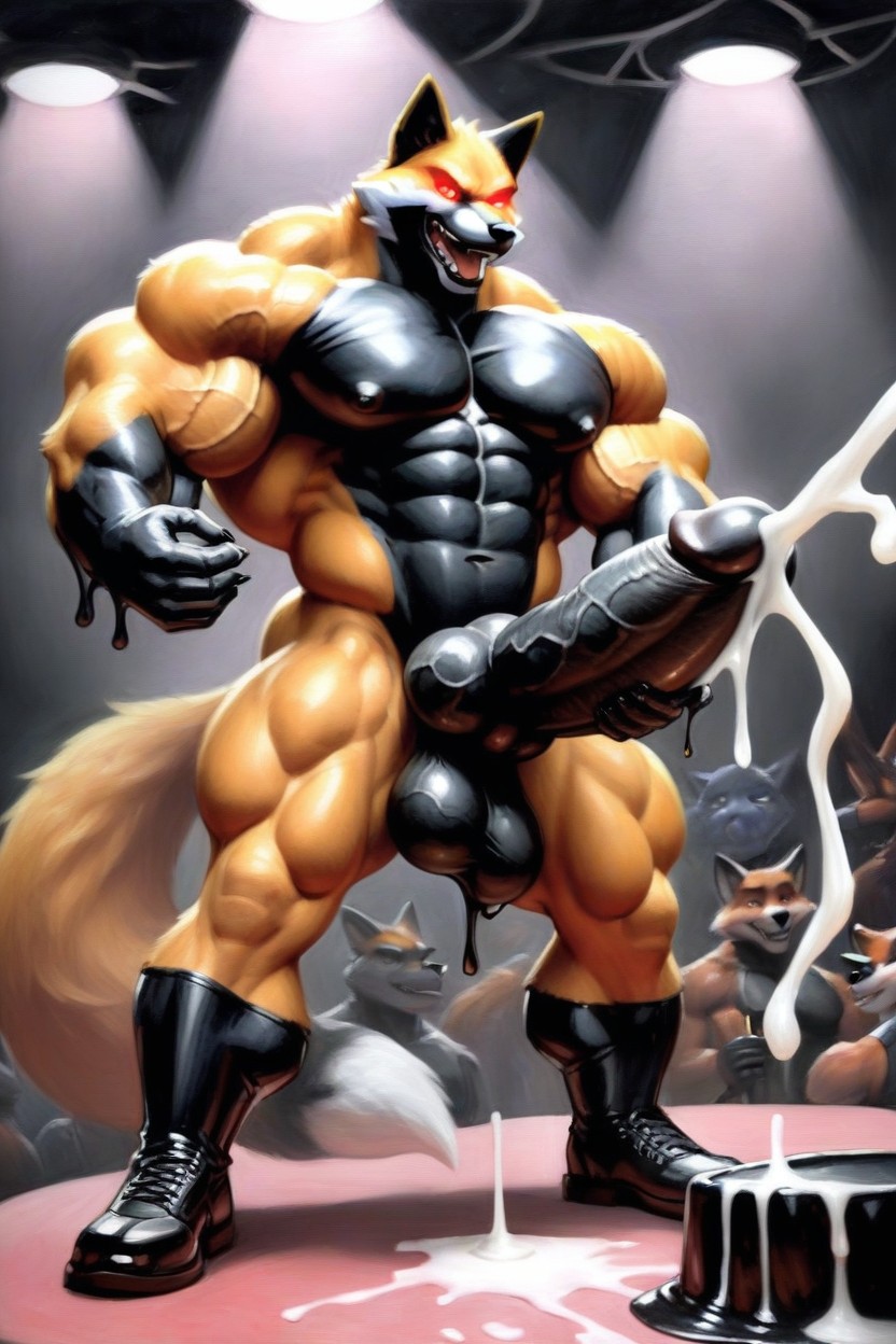 Excessive Cum, Orgasm Face, Cumming All Over Everyone Furry AI Porn