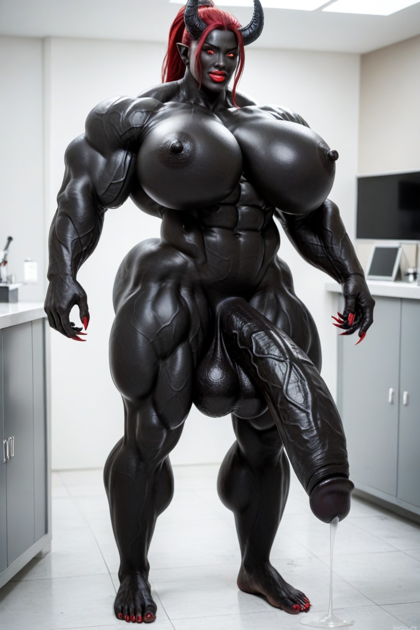 Gigantic Biceps, Muscular Veins, Bottom Heavy Shemale AI Porn