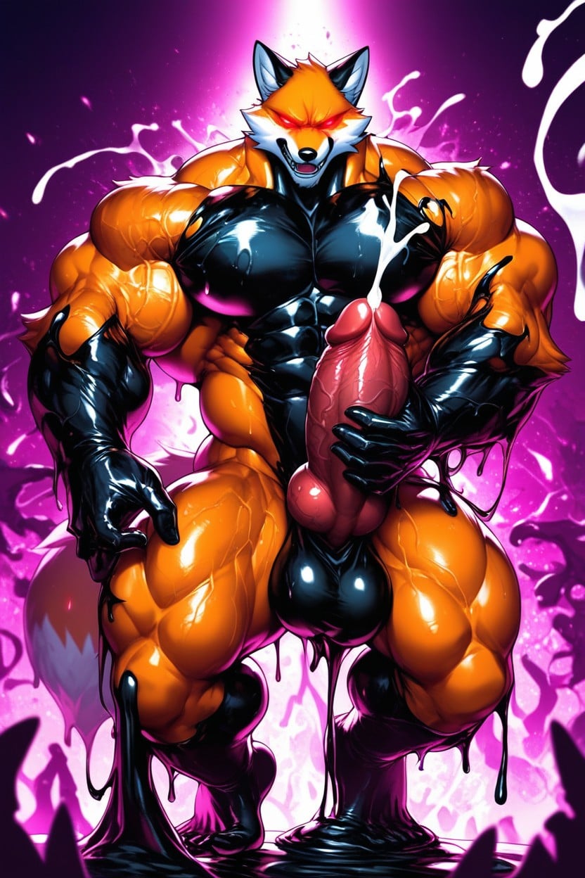 Full Body View, Black Lips, Cum On Faces Furry AI Porn