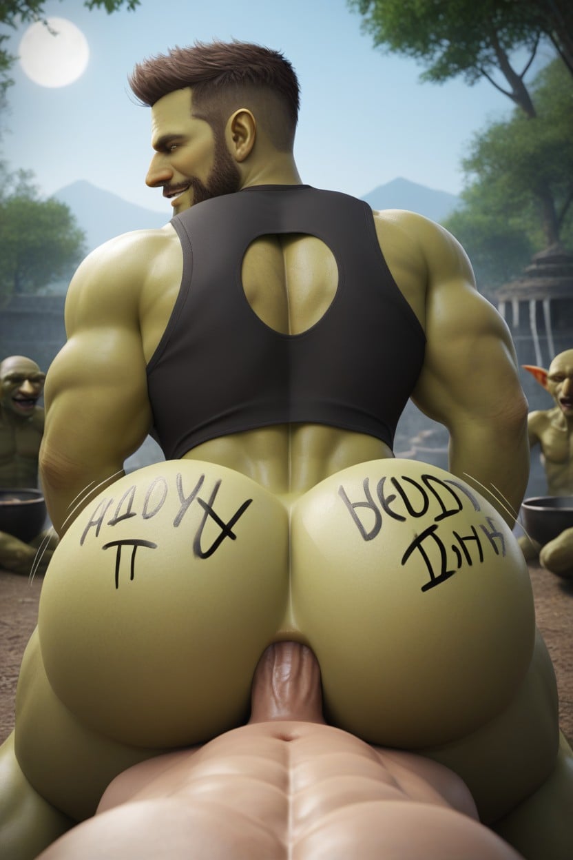 His Ravenous Rectum, Green Eyes, Body Writing AI Gay Porn