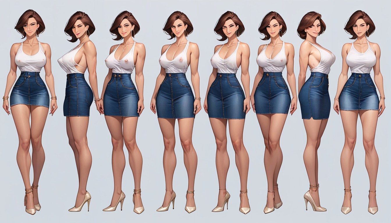 Small Ass, Bust Shot, Long Eyelashes AI Porn
