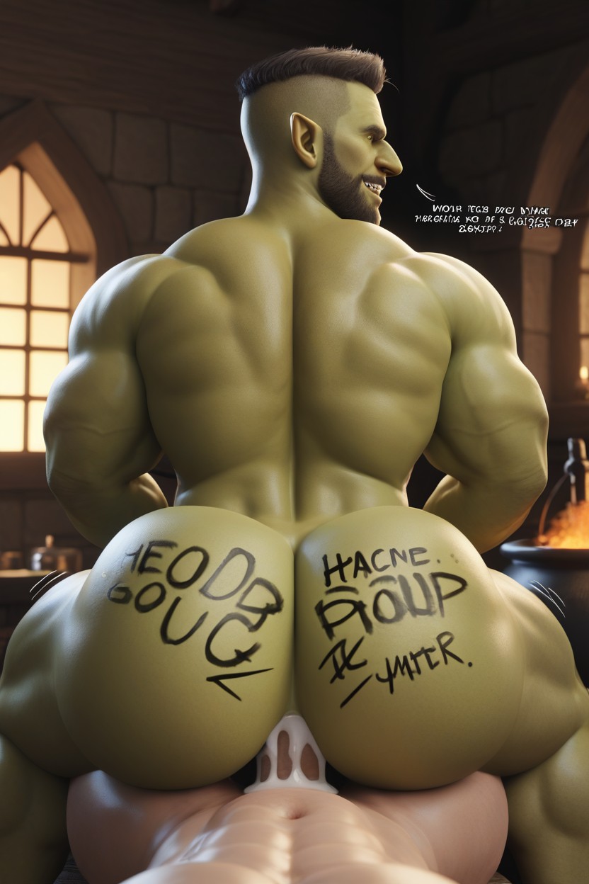 Goblin Bottom Riding Human Top, Power Bottom, His Colon Cauldron AI Gay Porn