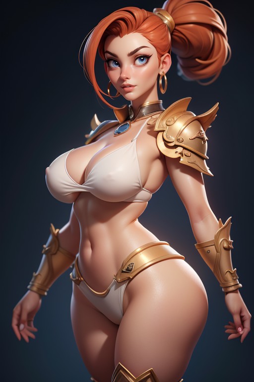 Tall, Barbarian Woman, Hair Slicked Back Hentai AI Porn