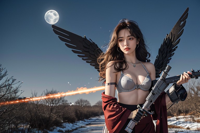 In Deserted War Field, 18+, Fully Weaponized Porno asiático IA