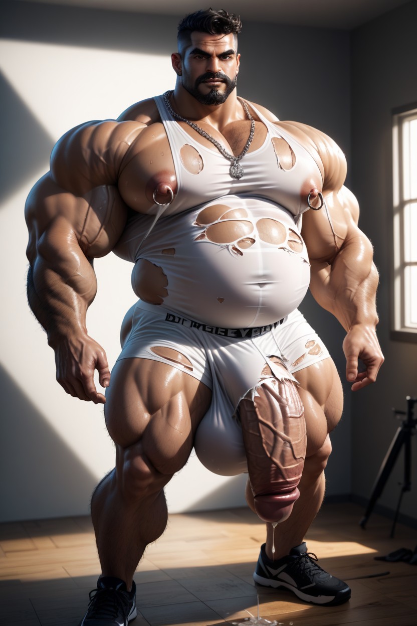 Looking At Viewer, Thick Build, Black Hair AI Gay Porn