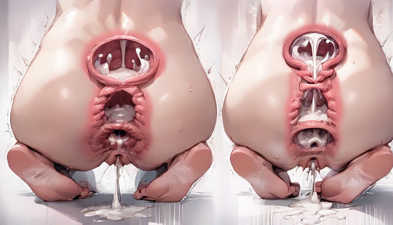 Shocked, Solo, Lactating Rounded Breasts AI Porn