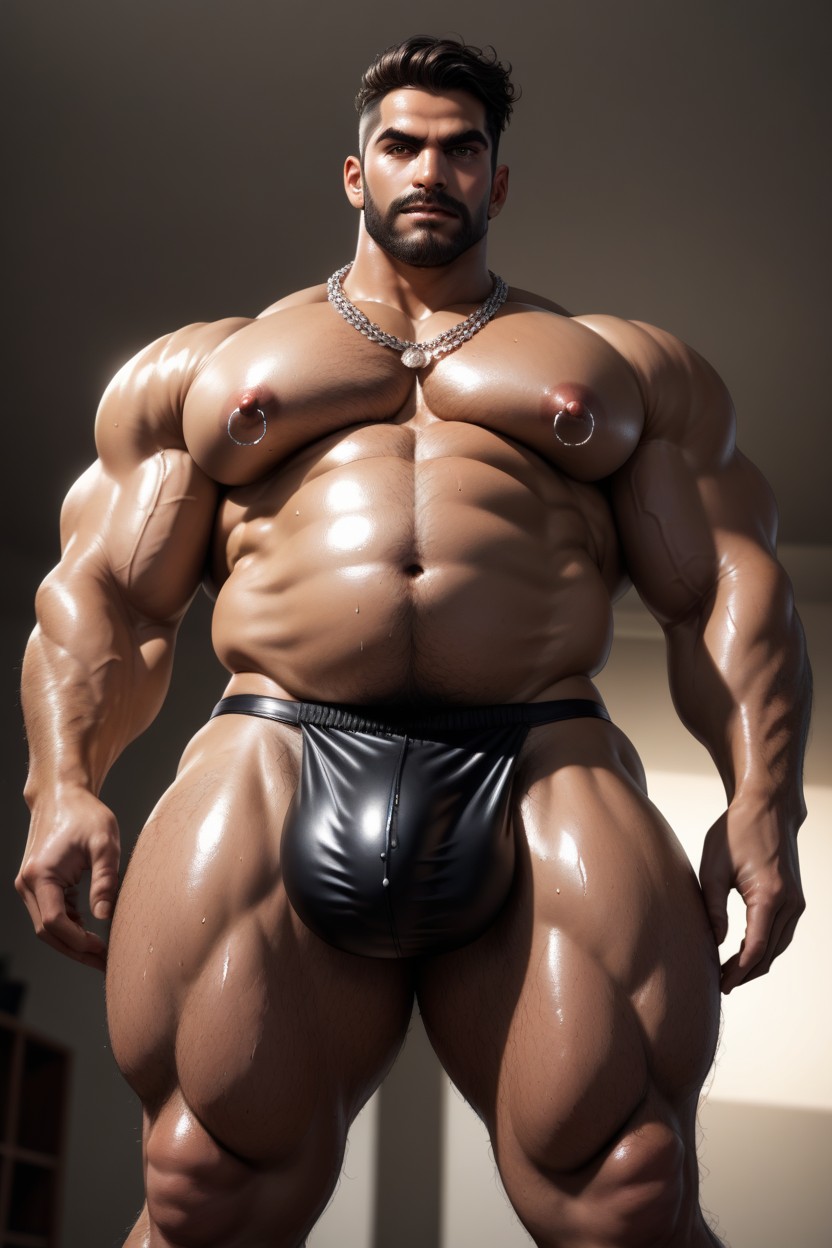 Long Nipples, Necklace, Thick AI Gay Porn