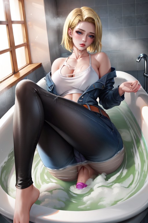 Peed On Vagina, Legs Spread, Ripped Pantyhose Hentai AI Porn