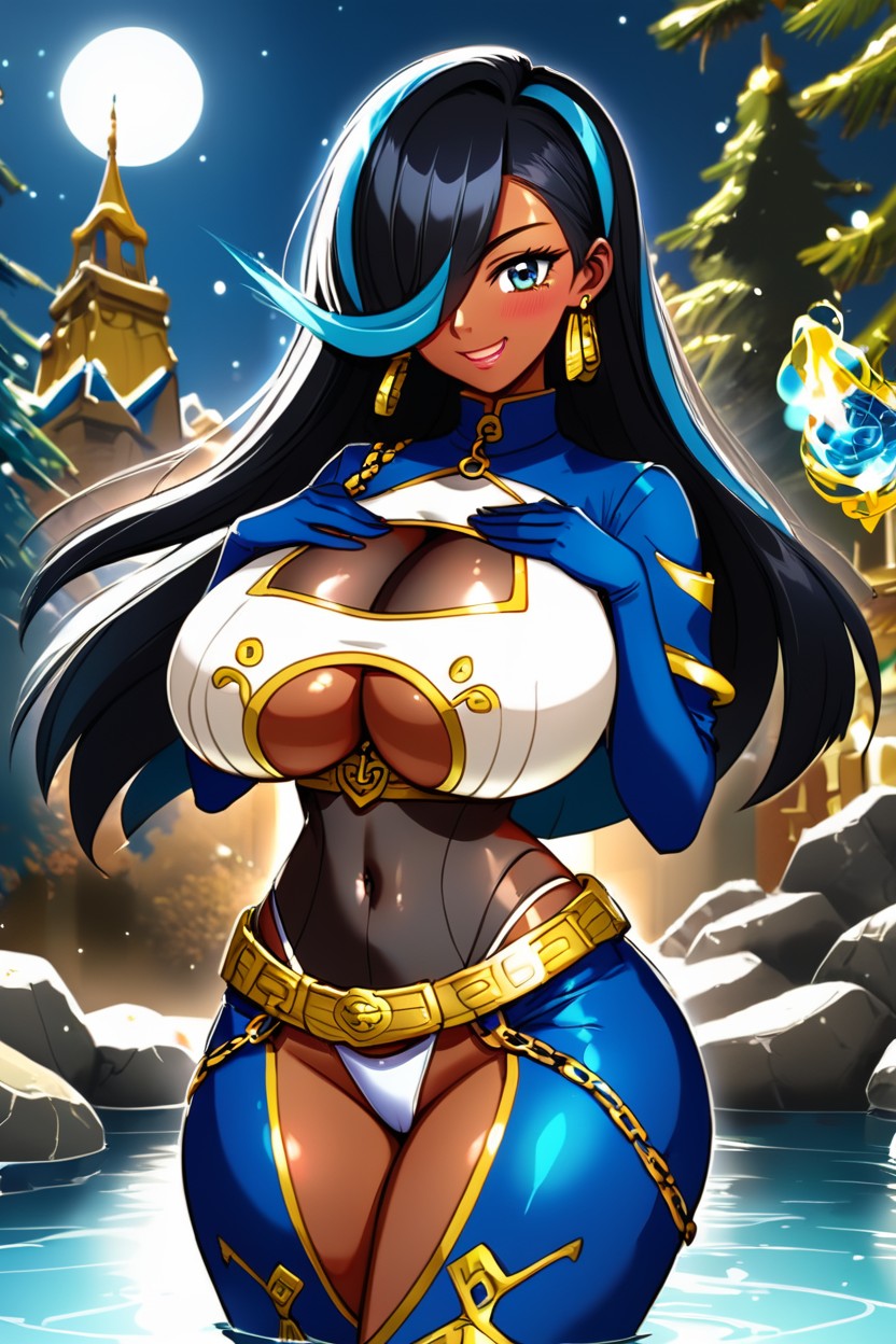 Water Magic, White Thong, Motto Haramase Honoo No Oppai Hentai AI Porn