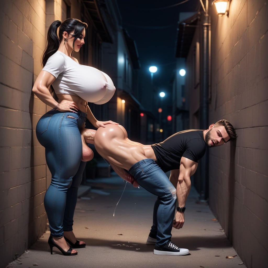 Skinny, Futa Has Huge Penis, Dominant Futa Shemale AI Porn