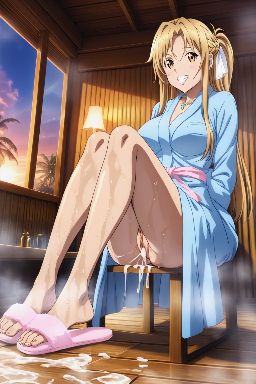 Wellness Oasis, Baths, Vagina Juice Flows Out Of Vagina Hentai AI Porn