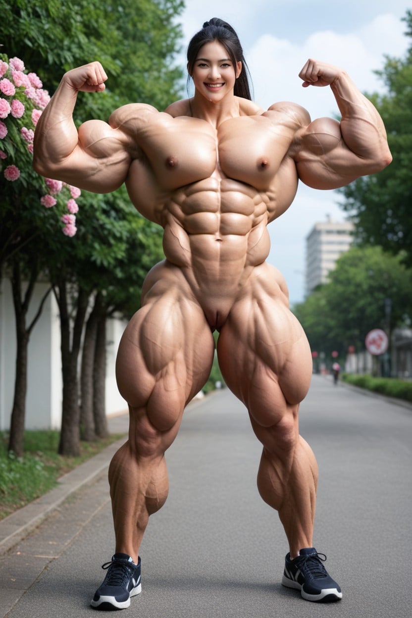 Gigantic Muscles, Huge Biceps, Defined Muscles Porno IA Asiatique