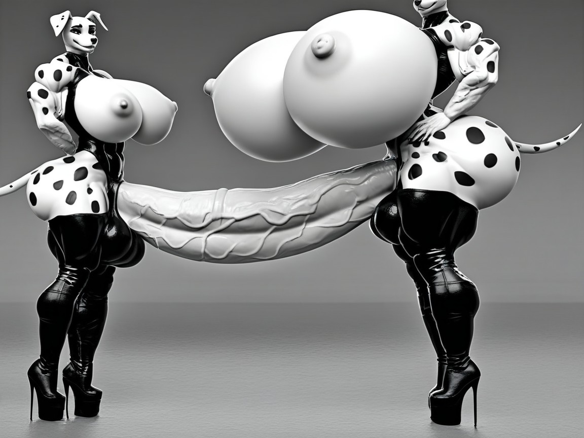 Grasping Massive Long Oversized Hyper Cock Breast, Thick Cock, Breast Expansion Furry AI Porn