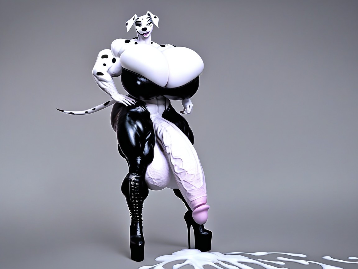 Form Fitting Clothes, Futanari With Erect Penis, Extremely Long Cock Furry AI Porn
