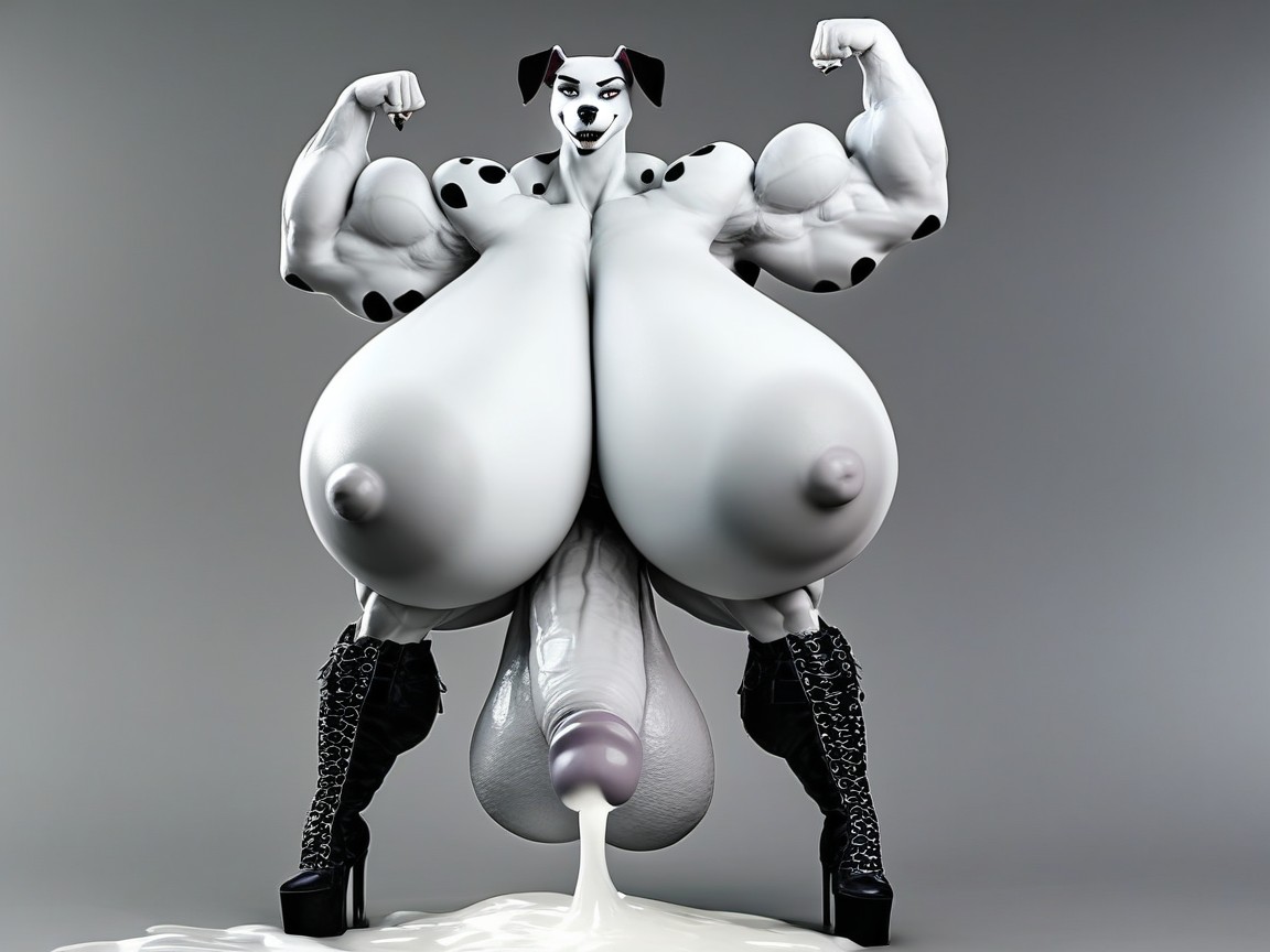 Erect Nipples, Huge Cock, Ass Bigger Than Torso Furry AI Porn
