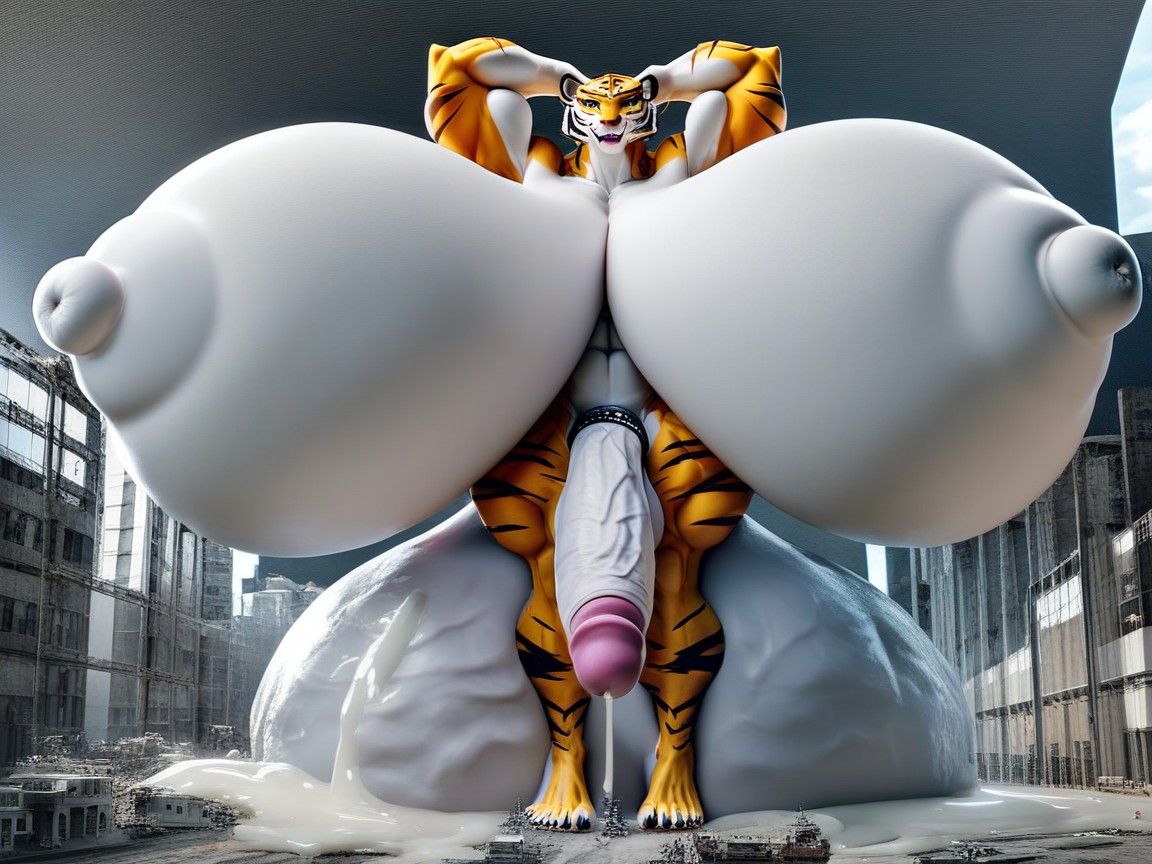 Flexing, Macro, Muscle Shoulders Furry AI Porn