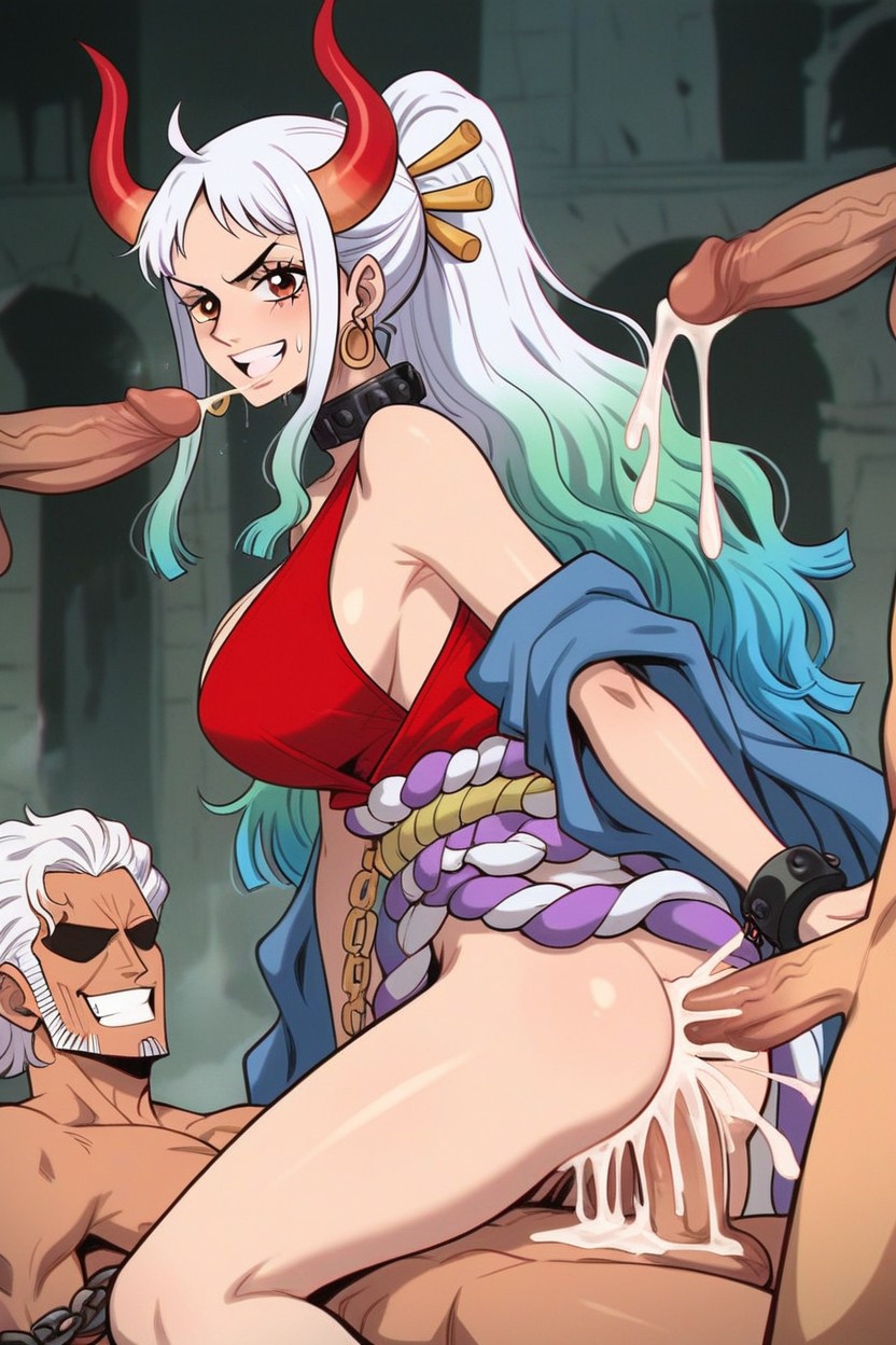 18+, Collar With Chain, Grit Her Teeth Hentai AI Porn