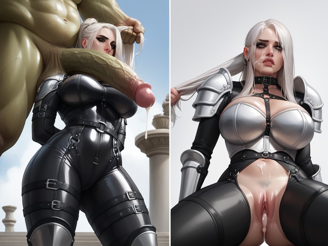 Greaves, Chest Armor, Kneeling Hentai AI Porn