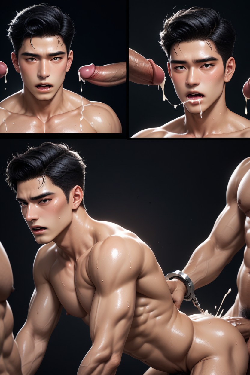 Hardcore, Handcuffs, Tied Arms AI Gay Porn