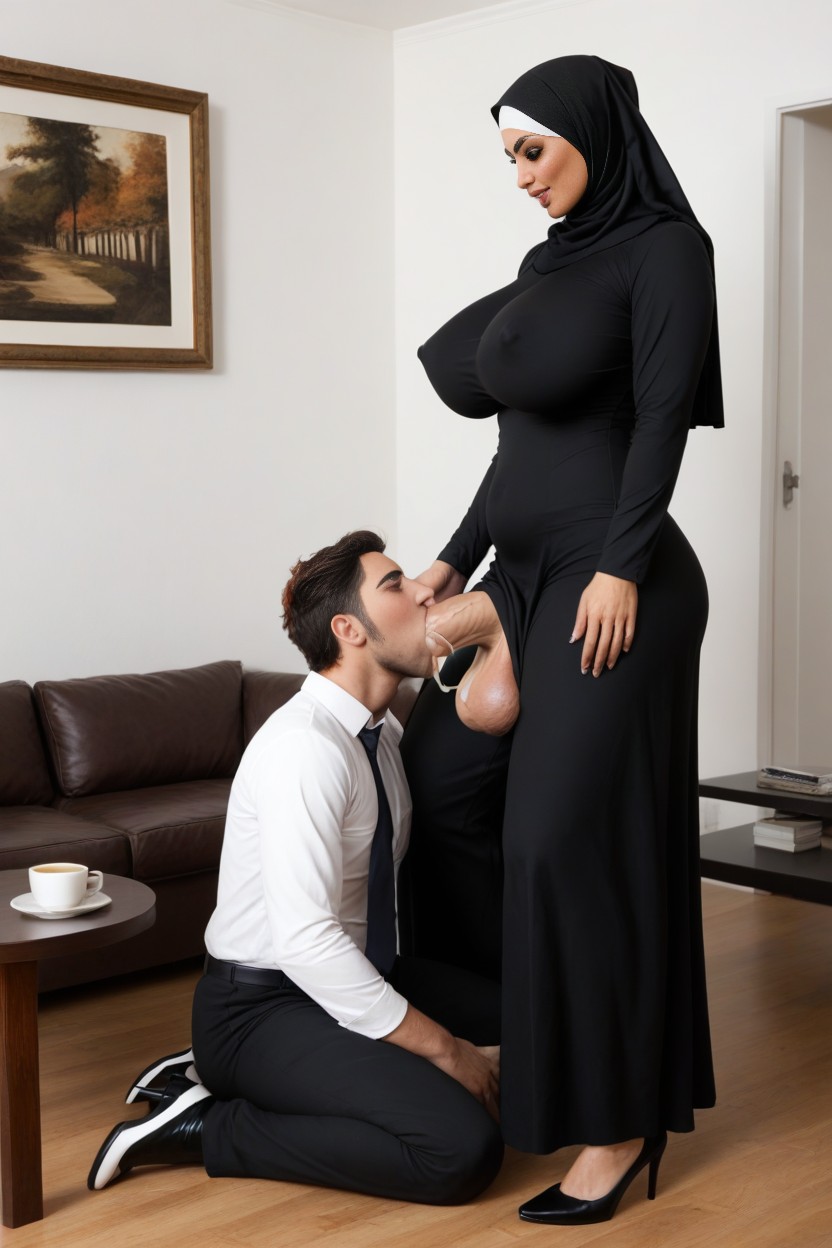 Futanari On Male, Dominant Futa, Side View Shemale AI Porn