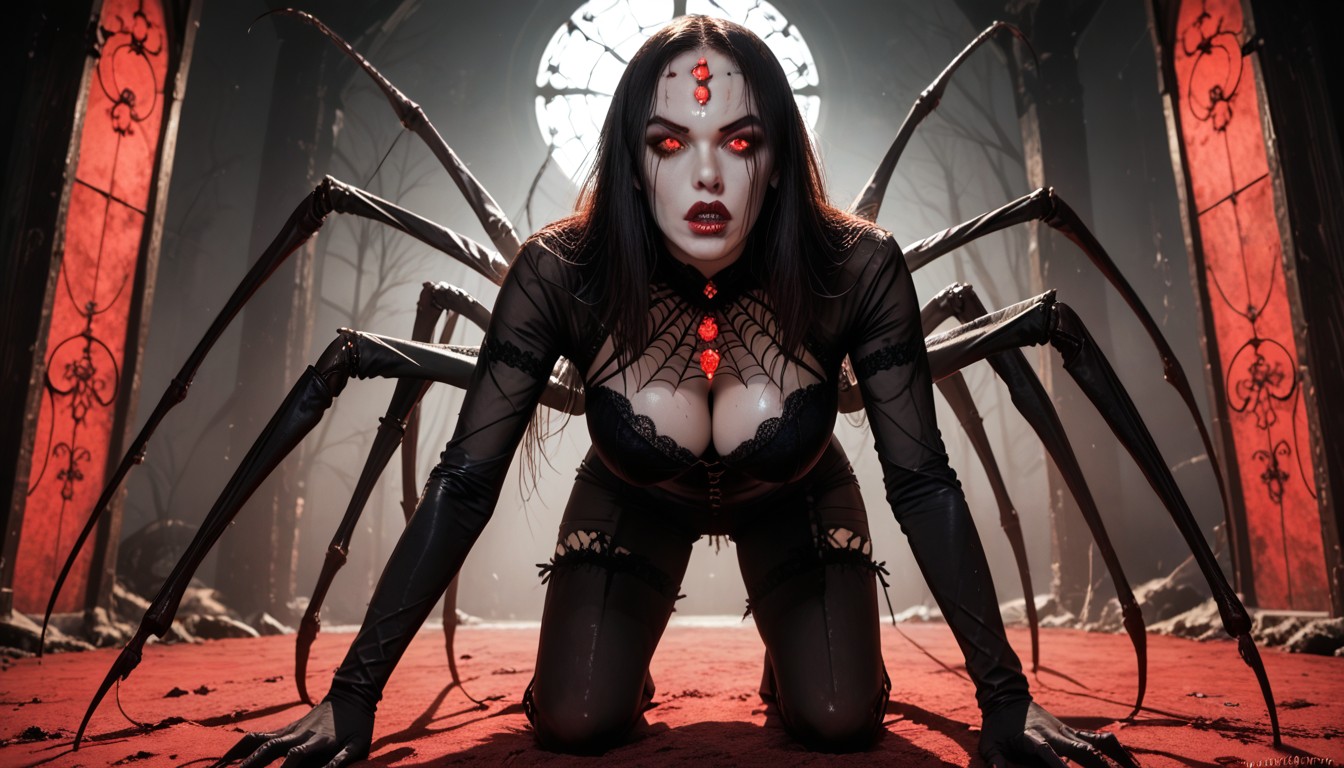Cleavage, Deer Horn, Haunted House AI Porn