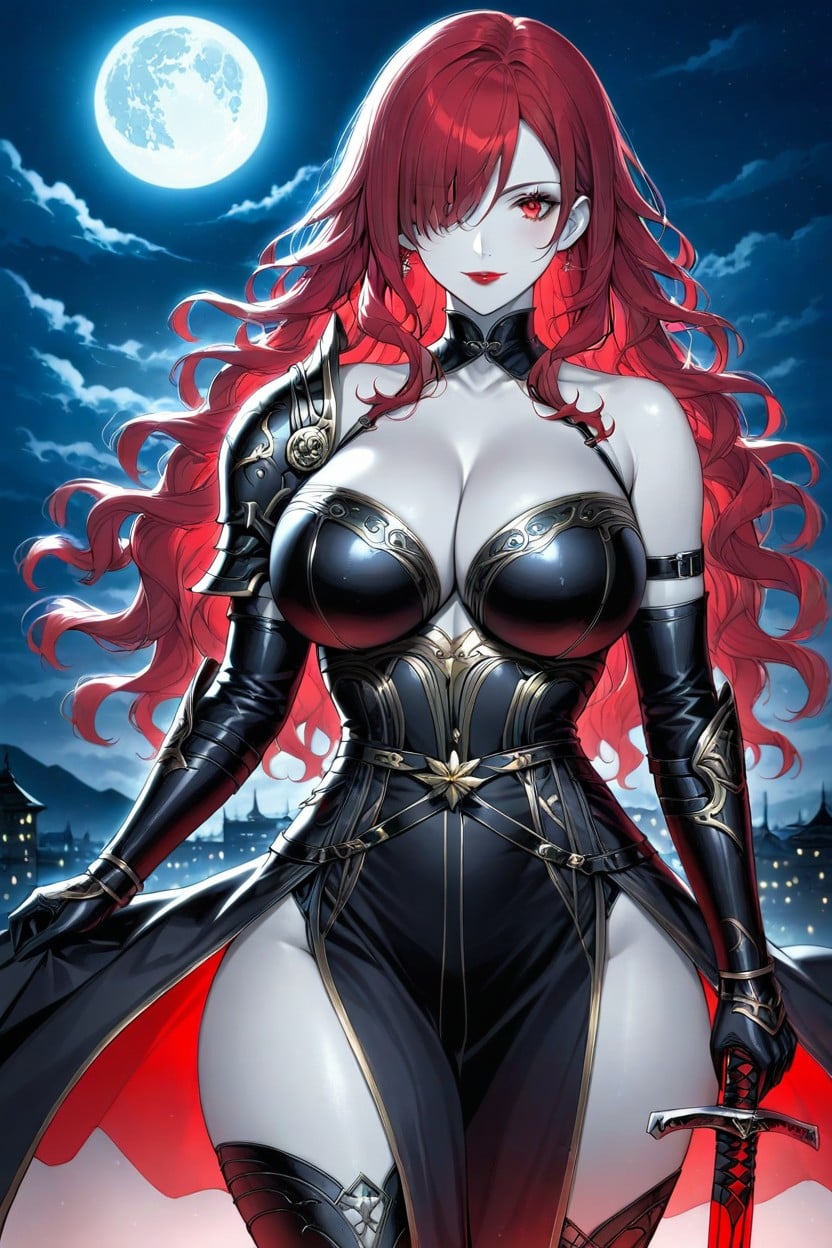Wide Hips, Nylon Bodysuit, Red Hair Hentai AI Porn