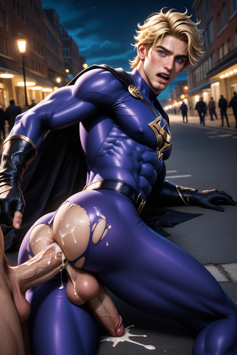 Ripped At Crotch, Shaggy Hair, Superhero AI Gay Porn