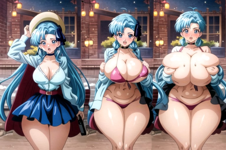 Extremely Large Ass, Split Screen, Hyper Mega Fat Ass Expansion Hentai AI Porn