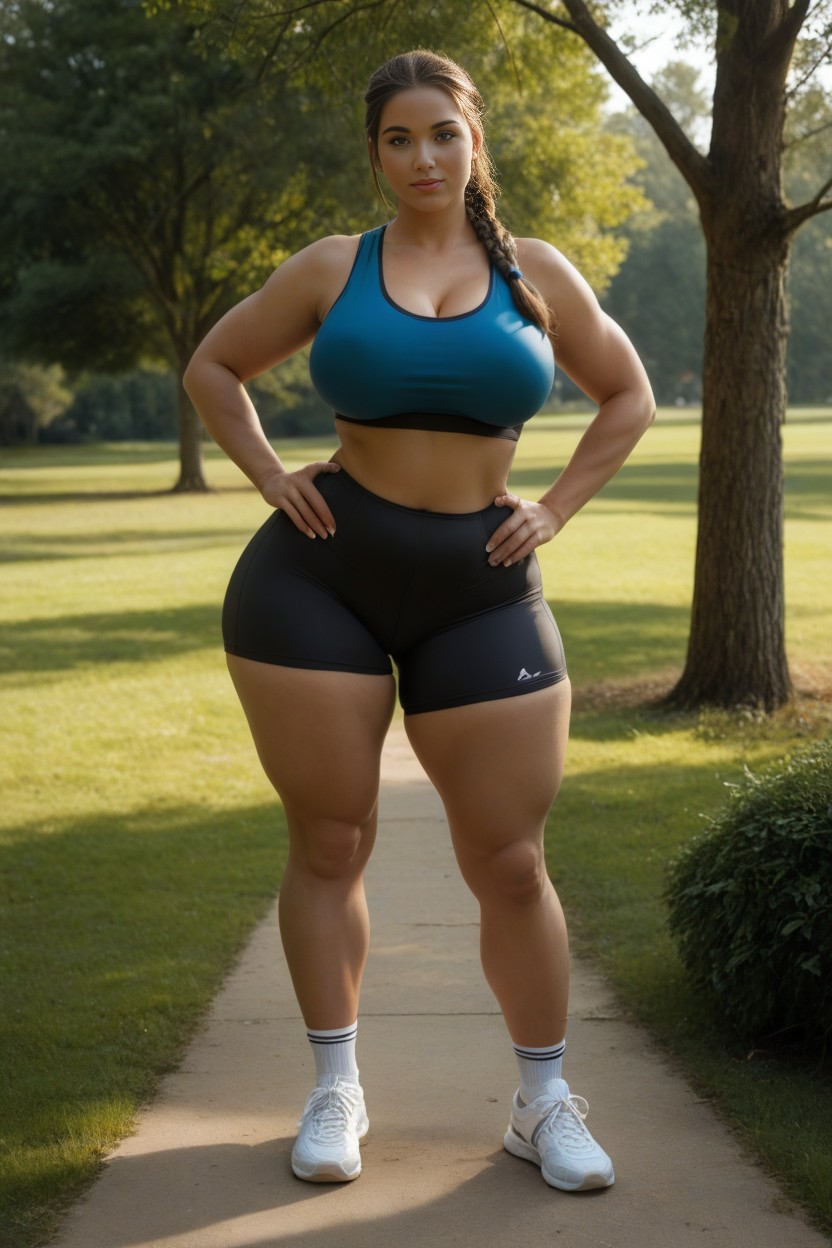 Massive Butt Cheeks, Sneakers, Long Legs AI Porn