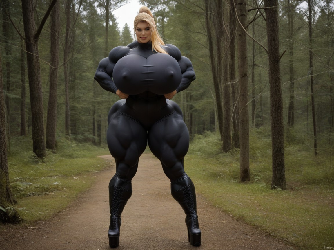 Gigantic Breasts, Ass Bigger Than Torso, Thick Huge Nipples AI Porn