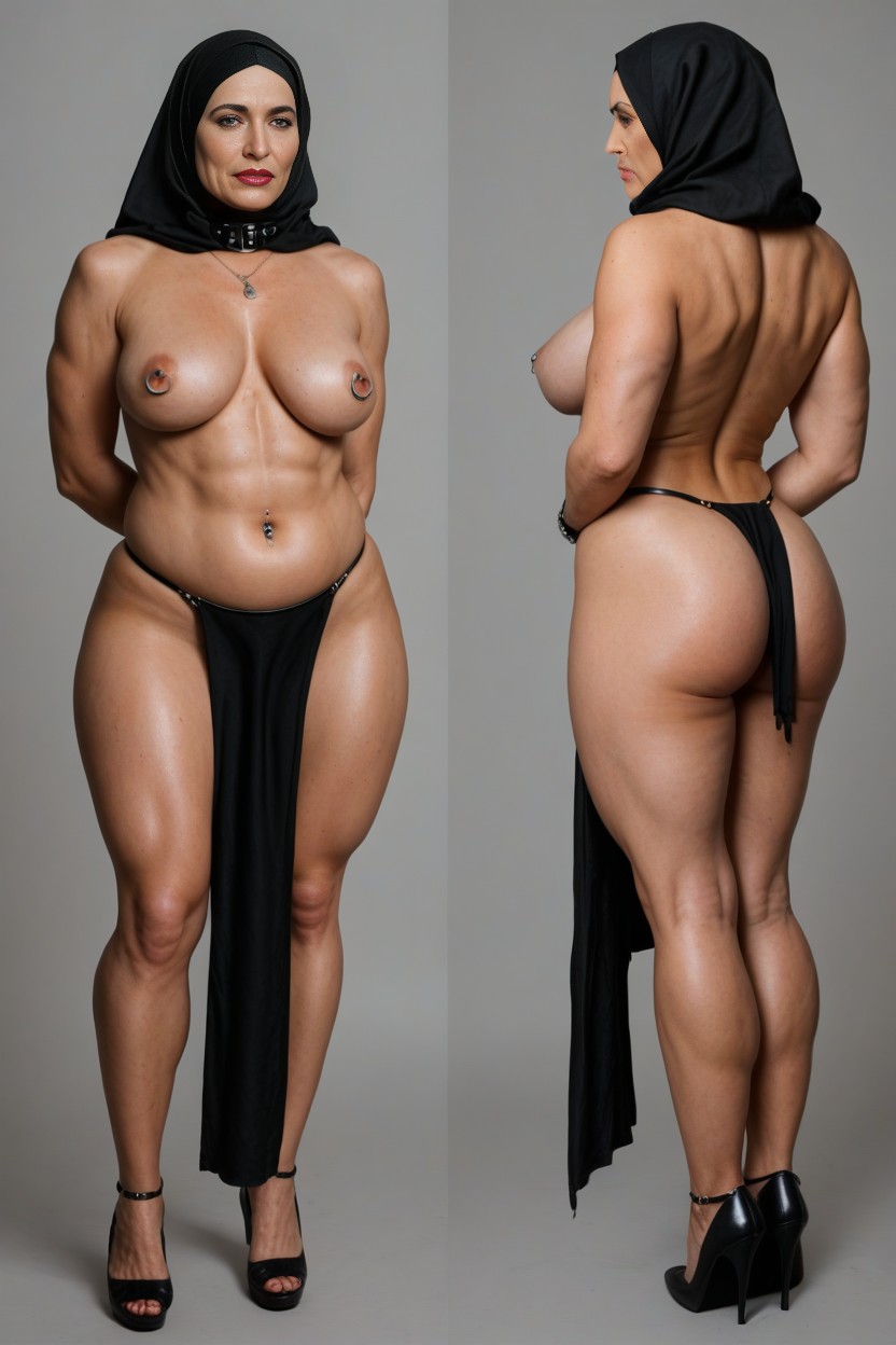 Medium Breast, Multiple Views, Flabby Skin MILF AI Porn