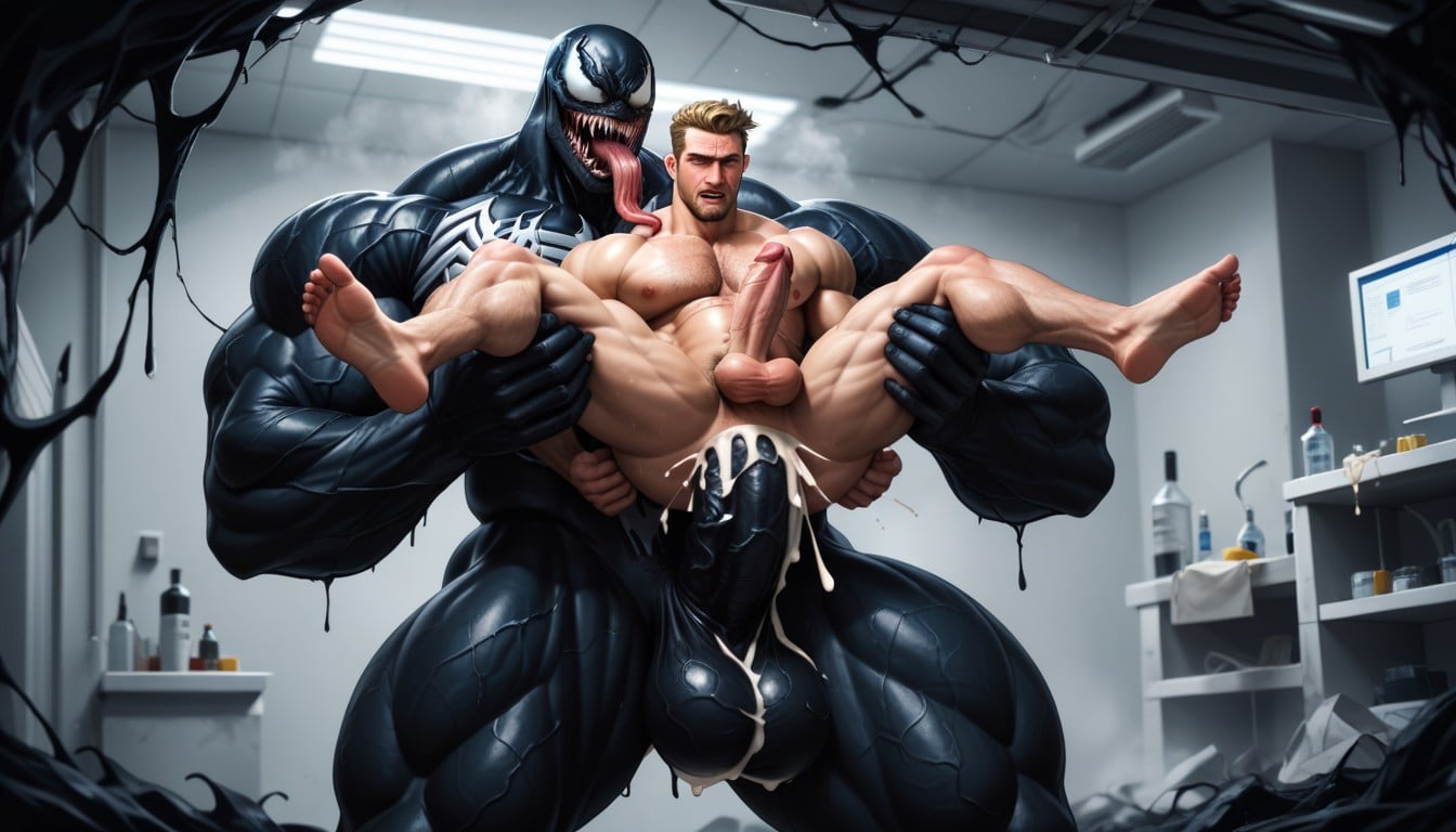 Extreme Abdominal Bulge, Sweating, Hyper Cum AI Gay Porn