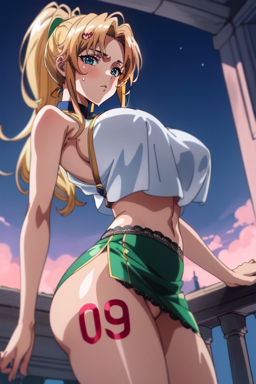 Sweaty, Bending Over, Massive Breast Hentai AI Porn